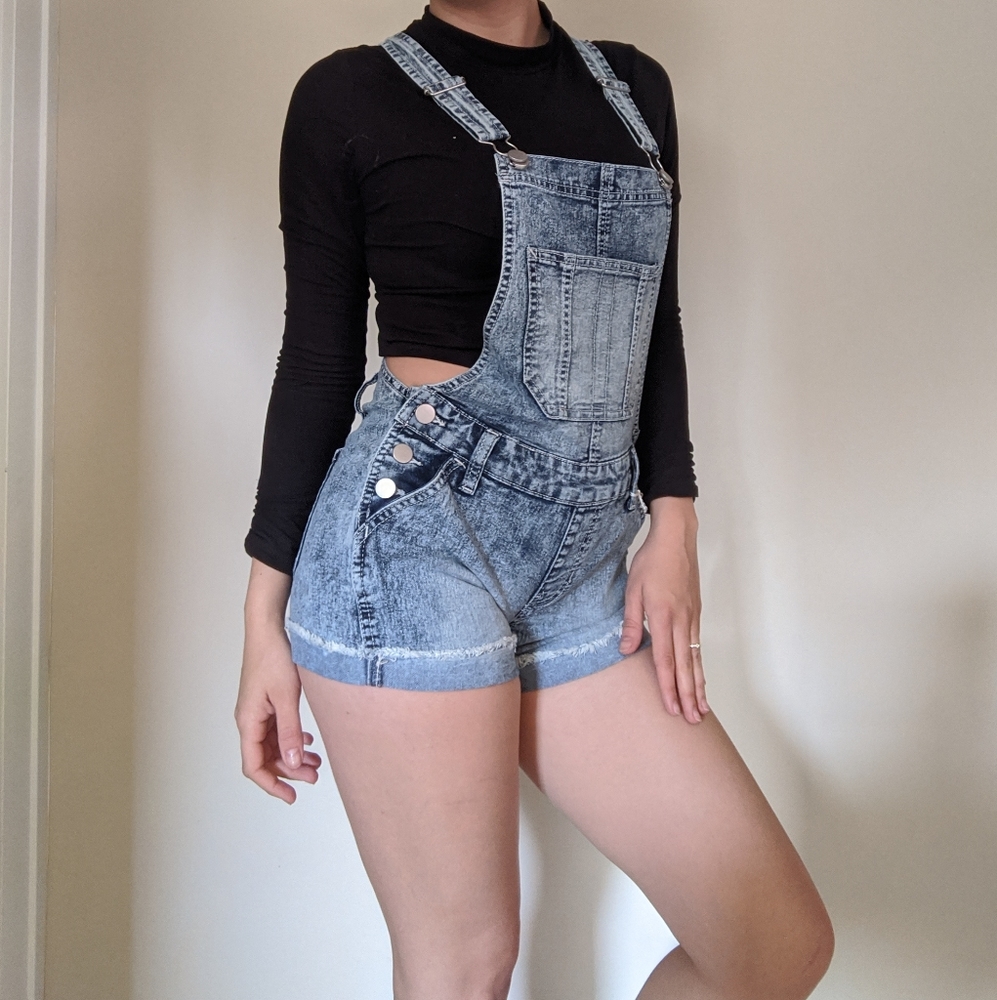 Light-wash Jean Overalls